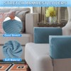 Unique Bargains Twill Stretch Soft Jacquard Non Slip Sofa Armrest Covers - 3 of 4