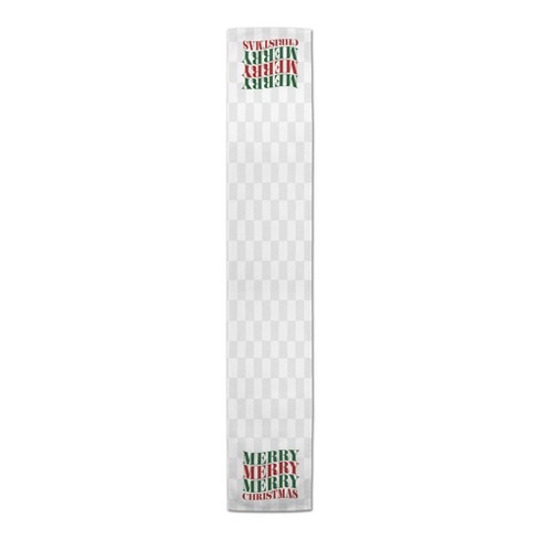 Merry Merry Merry Check Poly Twill Table Runner - image 1 of 3