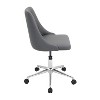 TiramisuBest Contemporary Adjustable Grey Faux Leather Office Chair - 2 of 4