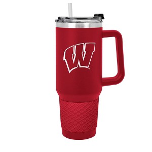 NCAA Wisconsin Badgers Colossus Travel Mug - 40oz: Stainless Steel Tumbler with Straw - 1 of 3
