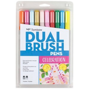 Tombow 10ct Dual Brush Pen Art Markers - Celebration - 1 of 4