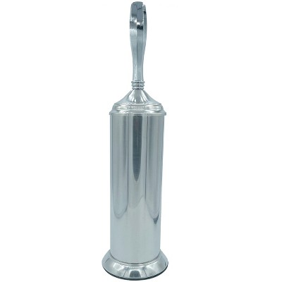 Home Mart Goods Chrome Toilet Brush Set with Holder - 17" Tall