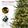 Whisen 6FT Prelit Artificial Christmas Tree with 2328 Branches, 400 LED Lights, Auto Open, 8 Light Modes - Green - 4 of 4