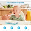 Ice Cube Tray with Lid and Bin, 4 Pack Silicone Plastic Ice Cubes Trays for Freezer with Box/Container - 2 of 4