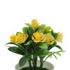 Unique Bargains Artificial Plants Leaf with Curled Rose Plastic 4.72"x4.72"x6.30" 1 Pcs - 4 of 4