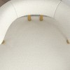 SEYNAR Modern Glam Upholstered Comfy Open-Back Accent Vanity chair with Golden Legs,White,27.16''W*25.19''D*27.55''H - 3 of 4