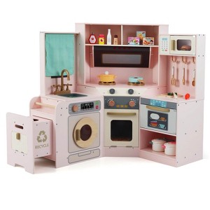 Safstar Corner Kitchen with Lights and Sounds Interactive Wooden Playset for Ages 3+ - 1 of 1