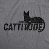 Womens Catitude T Shirt Funny Pet Cat Attitude Tee - Crazy Dog Women's T Shirt - 2 of 4