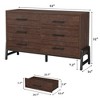 Jojoka 52" Wide 6 Drawers Dresser for Bedroom, Freestanding Wooden Closet Storage Dresser Chest with Large Storage Space for Living Room, Entryway - 2 of 4