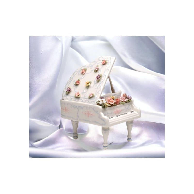 Kevins Gift Shoppe Hand Crafted Ceramic Grand Piano Music Box, 2 of 4