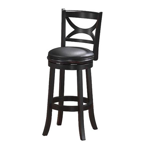 'Boraam Industries Florence Sand Through Swivel 24'' Counter Stool - Black, Size: 24'' Counterstool'