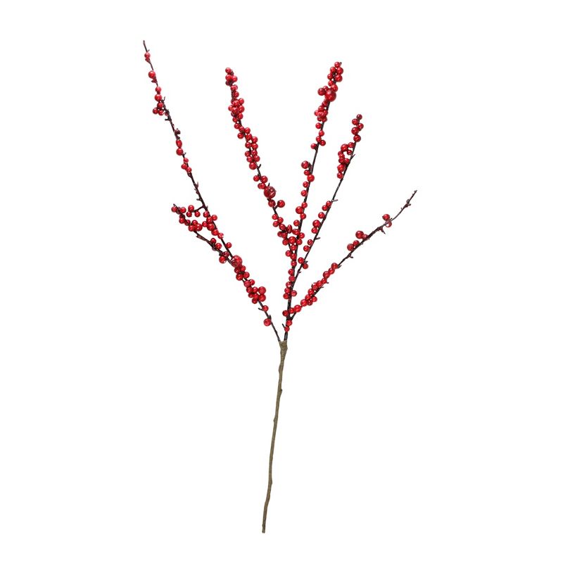 Northlight 25-Inch Red Berries Artificial Christmas Twig Branch Spray, 1 of 3