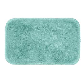 24"x40" Finest Ultra Luxury Plush Washable Bath Rug Sea Foam - Garland Rug