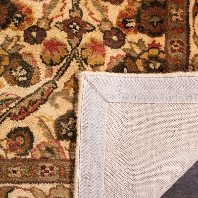 Gold and Beige Hand Tufted Wool Area Rug