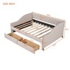 NicBex Full Size Upholstered Daybed with 2 Drawers and Diamond-tufted Backrest,Wood Slat Support - 3 of 4