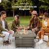 SereneLife 50,000 BTU Propane Gas Fire Pit - Brown - 2 of 4