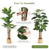 EcoSummer 6Ft Tall Artificial Plant, Indoor Faux Floor Plants, Home Office Fake Tree with Planter, Artificial Scindapsus Aureus Trees Decor Plant - 3 of 4