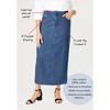 Jessica London Women's Plus Size Classic Cotton Denim Midi Skirt - 3 of 4