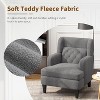 Teddy Fleece Upholstered Accent Chair, Modern Armchair Comfortable Lounge Chair for Living Room & Bedroom - Christopher Knight Home - 4 of 4