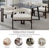 MAYEERTY Modern Soft Chenille Accent Chair - Open Back 3-Leg Barrel - Comfy Dining Set of 2 (Beige) - 4 of 4