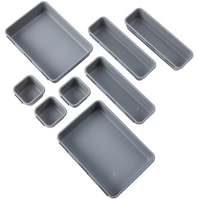 The Lakeside Collection Interlocking Drawer Organizer - Customizable Trays for Kitchen or Desk Drawer