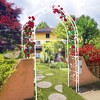 VisioGear Arbors and Trellises, Garden Arch Trellis for Climbing Plants Outdoor Flower Support, White, 59"*15.3"*98.4" - 4 of 4