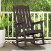 Arceso Outdoor Rocking Chairs Set, 1 Chairs & 1 Table HDPS Poly Rocking Chair, All Weather Resistant, Heavy Duty Rocker Chair For Patio, Lawn, Garden - 2 of 4
