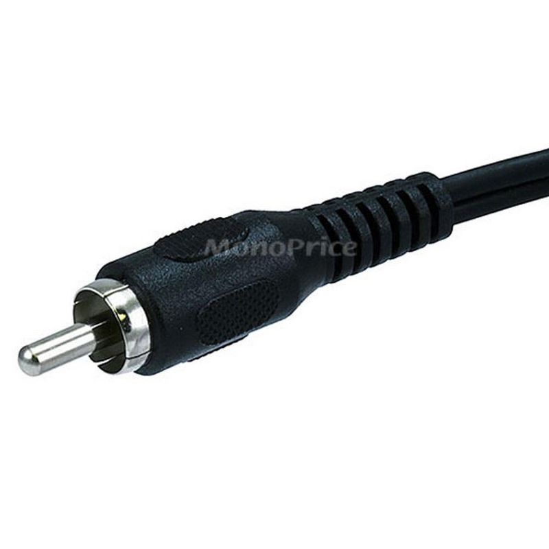Monoprice Audio/Stereo Cable - 0.5 Feet - Black | RCA Plug/2 RCA Jack, Mono Source to Stereo System, 2 of 4