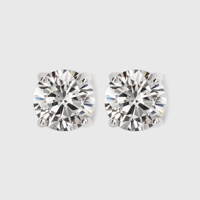 Sterling Silver Round Cubic Zirconia Stud Earring - A New Day™ Silver