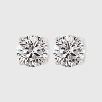 Women's Round Crystal Stud Earring - A New Day™ Gold