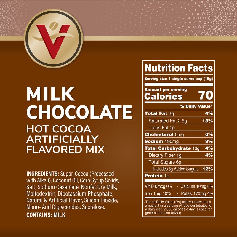 Victor Allen's Coffee Milk Chocolate Hot Cocoa Single Serve Cups, 72 Ct, 3 of 11
