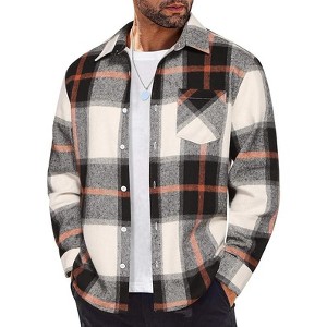 COOFANDY Flannel Shirts Plaid Shirt Button Down Shirts - 1 of 4