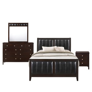 4pc Luke Queen Panel Bedroom Set Espresso - Picket House Furnishings