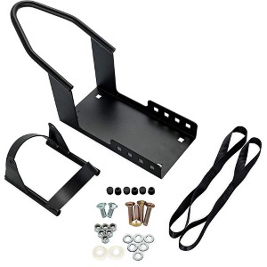 Camco Steel Universal Tire Fit Motorcycle Wheel Chock Mount for Truck Bed or Trailer Floor, Includes 2 Handlebar Straps - 1 of 4