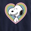 Boys' - Peanuts - Snoopy Heart Graphic Long Sleeve Fleece Sweatshirt - 2 of 4