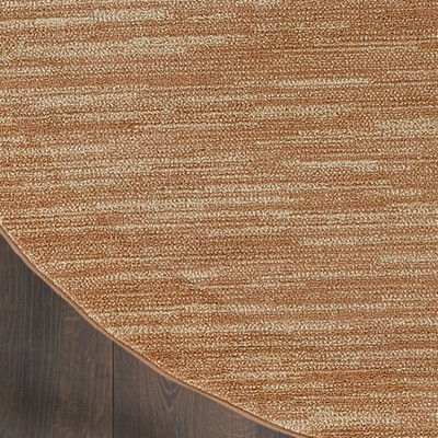 Nourison Essentials Rust Round 8' Indoor/Outdoor Area Rug