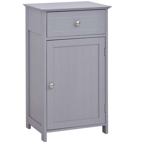 Kleankin Bathroom Cabinet With Drawer And Shelf, Toilet Vanity Cabinet ...