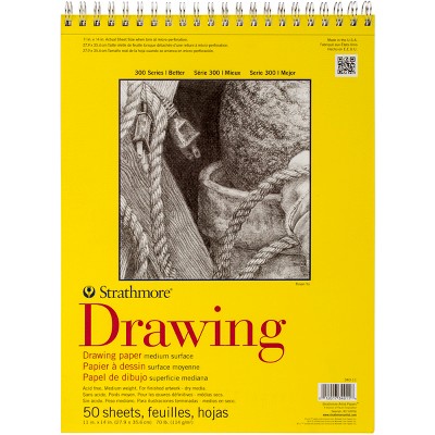 Strathmore Medium Drawing Spiral Paper Pad 11"X14"-50 Sheets