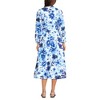 Lands' End Women's Cotton Blend Bracelet Sleeve Midi Shirt Dress - 2 of 4