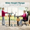 ChicFurnit Desks Gaming Table Computer Desk Ergonomic Height Adjustable Table Writing Table for Home Office, Black, 55.1"*23.6"*46.6" - 2 of 4