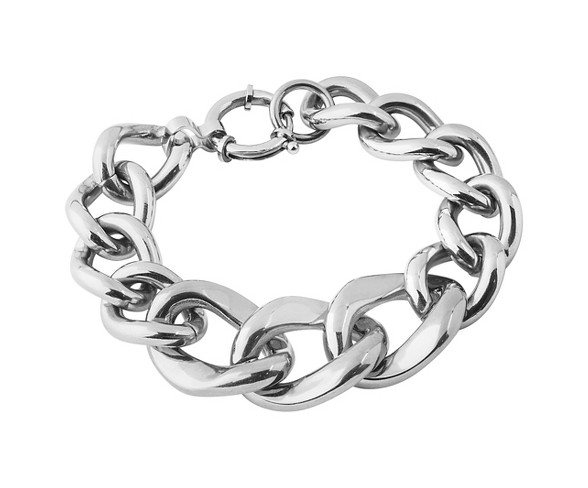 West Coast Jewelry Stainless Steel Curb Link Chain Bracelet