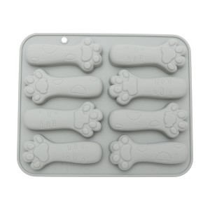 Unique Bargains Candy Moulds 8-Cavity Cat Paw Candy Mould Hand Wash 7.4"x6.1"x0.75" 1 Pc - 1 of 4