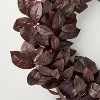 26" Black Plum Leaf Fall Wreath - Hearth & Hand™ with Magnolia - 3 of 4