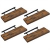 Wall Shelves Set of 4/5, Floating Shelves, Wall Mounted, Display Shelves for Picture Frames, Wall Decor, Hanging Shelf for Living Room, Kitchen - 2 of 4