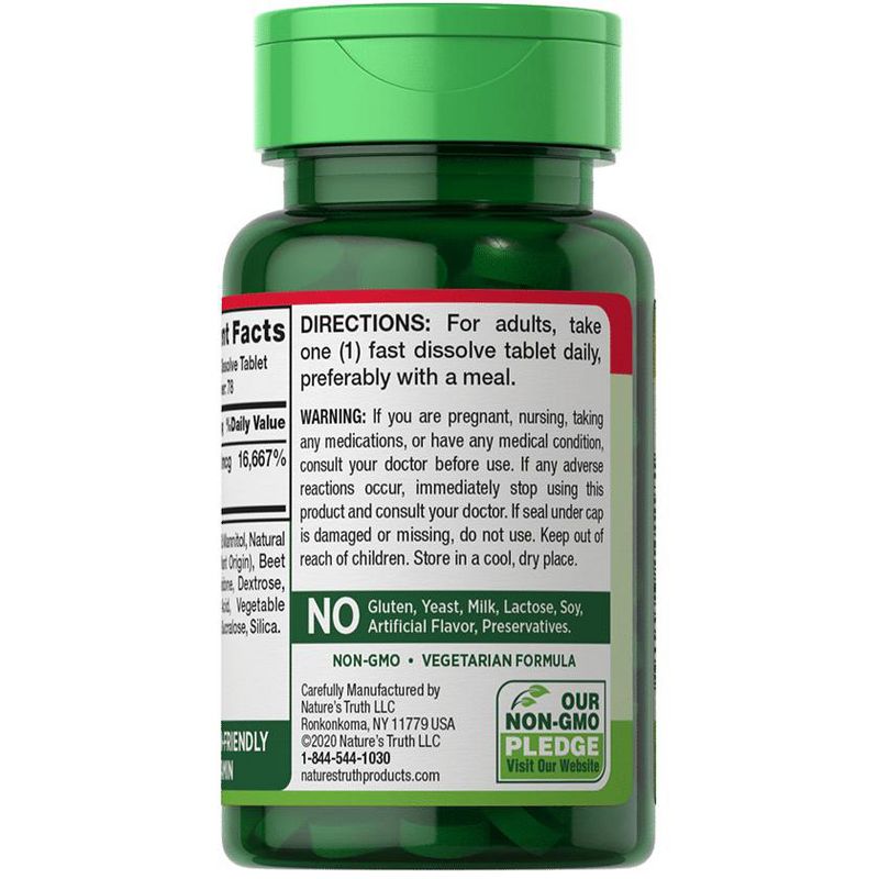 Nature's Truth Biotin 5000mcg | 78 Fast Dissolve Tablets | Natural Berry Flavor, 3 of 5