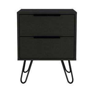 TIRAMISUBEST Nightstand with Hairpin Legs, Two Drawers for Industrial Bedrooms - 1 of 4