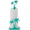 5 Star Super Deals Tropical Palm Tree Paper Towel Holder Teal Coastal Design for Beach-Themed Kitchens Durable and Decorative Roll Stand for Home - image 3 of 4