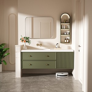 Rectangular Framed Tempered Glass Wall-Mounted Bathroom Vanity Mirror - 1 of 4