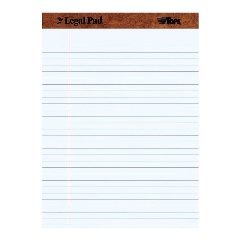 TOPS "The Legal Pad" Ruled Perforated Pads 8 1/2 x 11 3/4 White 50 Sheets Dozen 7533, 4 of 7