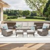 Buenhomino Outdoor Patio All-Weather Wicker Furniture Set - 2 of 4